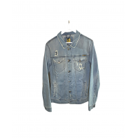 Μπουφάν Τζιν EDWARD JEANS Ανοιχτό Μπλε Ξεβαμμένο