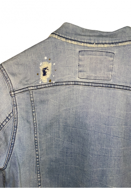 Μπουφάν Τζιν EDWARD JEANS Ανοιχτό Μπλε Ξεβαμμένο