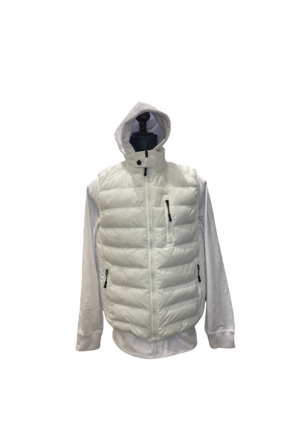 Αμάνικο Μπουφάν Πουπουλένιο EDWARD JEANS Άσπρο