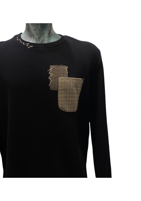 Πουλόβερ με μπαλώματα OVER-D Μαύρο