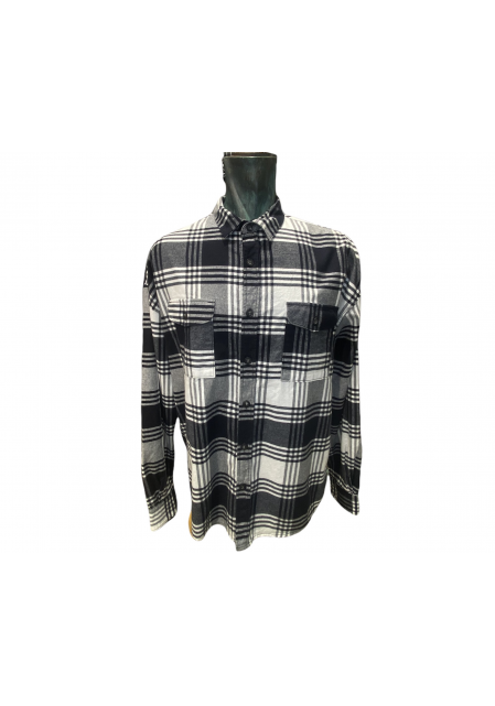 Πουκάμισο EDWARD JEANS άσπρο-μαύρο-γκρι καρό