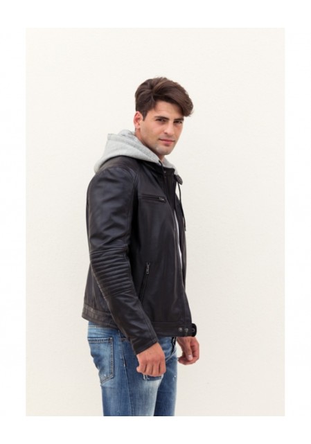 2030 Αντρικό Δερμάτινο Μπουφάν Μαύρο