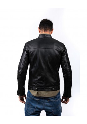 Nobuko Αντρικό Δερμάτινο Μπουφάν Μαύρο