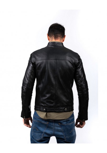 Nobuko Αντρικό Δερμάτινο Μπουφάν Μαύρο